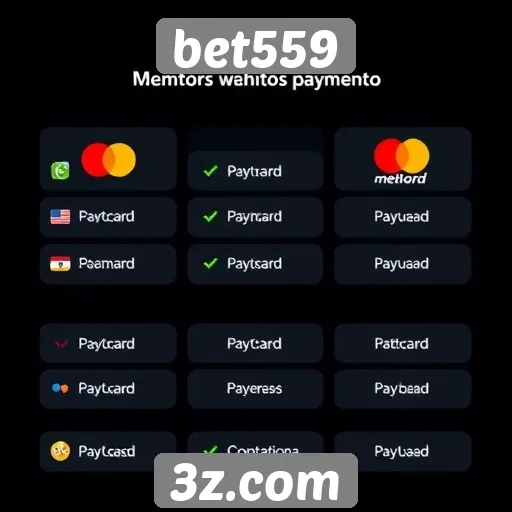 Métodos de pagamento aceitos no bet559